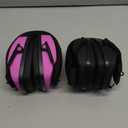PROHEAR 016 Shooting Ear Protection Earmuffs 2 Pack, NRR 26dB for Gun Range, Hunting -Black and Pink