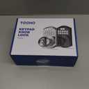 TEEHO TE003 Keyless Entry Keypad Door Lock with Handle, Electronic Digital Smart Deadbolt Locks with 2 Backup Keys, Door Knob with Code for Front Door Bedroom, Auto Lock, Easy to Install, Satin Nickel