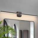 Modern Bathroom Lighting Fixtures Over Mirror - 39 Inch Black Bathroom Vanity Light Fixture 3500K Dimmable LED Vanity Light Bar for Bath Wall Sconce, 28W
