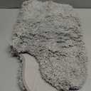 Toilet Rug U Shaped Grey 23x24 Machine Washable Non Slip Toilet Floor Mat Soft Plush Contour Rug for Bathroom Floor