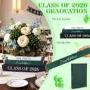 Threehoney 3 Pcs Graduation Table Centerpieces Class of 2026, Graduation Book Centerpiece Congratulate Grad Decoration Decorative Book Storage Box Table Home Party Decor(Black, White, and Green)