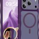 TAURI for iPhone 17 Pro Max Case for Women Girl,with Camera Control, [Compatible with Masafe], Wave Phone Case for iPhone 17 ProMax 6.9", Deep Purple