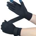 Copper Arthritis Compression Gloves for Pain Relief,Rheumatoid Arthritis,Carpal Tunnel,Full Finger Compression Hand Glove with Wrist Strap & Touchscreen Tips, Fit for Women Men (Small/Medium 1 Pair)