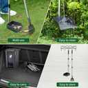 Dog Pooper Scooper, Dog Poop Trash Can Set with Removable Inner Bucket, Long Handle Rake, 150 Waste Bags, Easy Pick Up Poop Scooper, 20L Dog Poop Trash Bin for Small/Large Dog Families