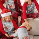 Haloumoning Family Christmas Pajamas Matching Sets Xmas PJs Sets Holiday Jammies Sleepwear Grey, Size: 5-6 Years
