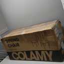 COLAMY Upholstered Parsons Dining Chairs Set of 4, PU Leather Dining Room Kitchen Side Chair with Nailhead Trim and Wood Legs - Dark Brown