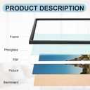 A1 Picture Frame (23.4 x 33.1 inches), Solid Wood Black Wood Poster Frame-Horizontal and Vertical Wall Hanging for Home, Exhibition, Caffe(Black)