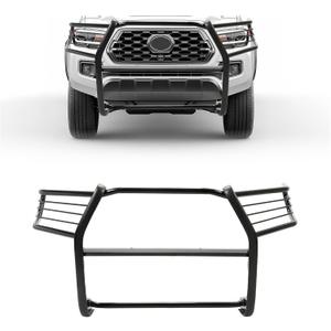 Brush Guard Compatible with 2016-2023 Toyota Tacoma Alloy Steel Grille Guard Black Powder Coated