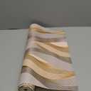 3D Wave Stripe Wallpaper Beige Embossed Vinly Non-Pasted Waterproof Wall Covering 374.00x 20.8 [ Not Peel and Stick ]