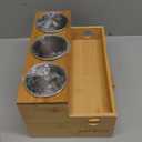 Hair Tool Storage Organizer, Bamboo Hair tool organizer for Bathroom, Kitchen and Makeup,Hair organizer storage Perfect for Storing Blow Dryer, Straightener and Brush