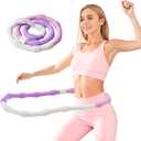 Weighted Hula Hoop, Soft Spring Hula Hoops for Adults Weight Loss, 3.3lb Foldable Hula Hoops for Women Man, Waist Friendly Design,Portable Slimming Exercise Equipment for Home Workout