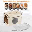 Folding Bread Proofing Box - 86-113℉ Temperature Control & 24H Timer, Dough Proofer with Metal Rack, Foldable Proofing Warming Box for Sourdough, Bread Baking, Pizza, Yogurt