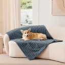 Waterproof Dog Blankets for Large Dogs - 40x50 Large Blanket Washable for Bed Protection, Soft Faux Fur Couch Throw Blanket Furniture Protector, Grey