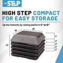 The Step Adjustable High Step Aerobic Platform with 4 Risers, Home Gym Workout Equipment, Fitness Exercise Equipment Made in the USA