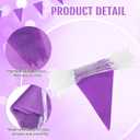 Preboun 400 ft Solid Pennant Banner Flags 240 Pcs String Hanging DIY Triangle Bunting Bulk Garland for Grand Opening Carnival Birthday Party Decoration Outdoor(Purple)