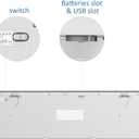 Wireless Keyboard and Mouse Combo, GALENMORO Ergonomic USB Full Size Silent Keyboard with Number pad for Windows macOS Computer Desktop PC Laptop - Silver White