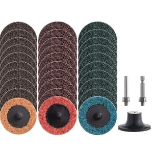30Pcs 2inch Nylon Quick Change Sanding Discs Set, with 1/4" Holders, Die Grinder Surface Conditioning Burr Rust Paint Removal