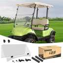 10L0L Clear Windshield for Yamaha G29 Drive Golf Cart 2007-2016, 4MM Thicken Foldable Golf Cart Windscreen, High Transparency, Impact Resistant and Anti-UV