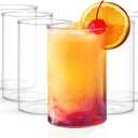 Borosil Drinking Glasses, 10 Oz, Set of 6, BPA Free, Water Glasses for 6, Clear Lightweight & Durable Borosilicate Glass, Odor Resistant, Dishwasher Safe, Glasses for Juice, Beer, Wine & Cocktails
