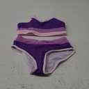 Girls Bathing Suit Color-Block Adjustable Straps Bikini Sets Girls Two Piece Swimsuits with Chest Pad Swimwear (11-12 Years, Purple)