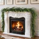 1 Pcs 9 Ft Artificial Norfolk Pine Garland, Realistic Real Touch Winter Christmas Greenery Garland for Mantle, Fireplace, Table, Wall, Outdoor, Indoor Christmas Decorations