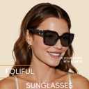 Oversized Sunglasses for Women Retro Square Designer Sunglasses Womens Trendy Large Frame Sun Glasses Stylish Shades Fashion Style, Pink/Brown Lens
