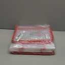 ZOBER Christmas Ornament Storage Box - Stores 128 Ornaments W/ 2 Sided Zipper - Flexible Plastic Christmas Ornament Storage Containers - 3 Inch Cube Compartments - Red