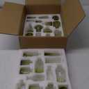 Arme Bud Vase Set of 32, Green Vases Glass Bud Vases in Bulk, Small Vases for Centerpieces Mini Flower Vase Set Cute Vintage Glass Vase Set for Flower Wedding Home Centerpiece Table Decorations