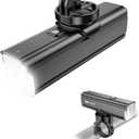 ROCKBROS 1500 Lumens Bike Light for Night Riding, 5000mAh USB-C Rechargeable Bike Headlight, Aluminium Alloy IPX6 Waterproof Bike Front Light, 5 Modes & Auto Mode Anti-Dazzling LED Bike Light