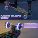 Skateboards, 22" Complete Skateboard, Mini Cruiser Skateboard for Kids Boys Girls Teens Beginners with Colorful Flashing Wheels Skate Tool, Kids Children's Day Gift