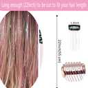 Hair Tinsel 12 Pcs Clip in Hair Tinsel Kit for Girls 22 Inch Glitter Fairy Tinsel Hair Extensions Colorful Heat Resistant Party Festival Accessories for Women Kids (Glare White)