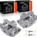 A-Premium Disc Brake Caliper Assembly with Bracket Compatible with Select Lexus Models - IS250 2006 2007 2008 2009 2010 2011 2012 2013 2014 2015 - Front Driver and Passenger Side, 2-PC Set