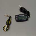 Runleader Digital Tach Hour Meter,Engine Temperature Gauge,Alert RPM & Temp,Backlights Display for Lawn Tractor Compressor Generator Snowmobile Marine Jet Ski Pit Bike (RL-HM035A-TS002)