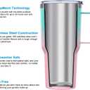 yoelike 32OZ Tumbler With Handle, Stainless Steel Vacuum Insulated Coffee Mug Cup for Travel, Home, Office, Indoor and Outdoor, Dishwasher Safe - Keep Cold 24hrs And Hot 12hrs(Bubble Gum)