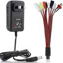 RC Battery Charger for 4.8V 7.2V 8.4V 9.6V NiMH/NiCD Battery Pack, RC Car Charger for Traxxas Battery 2.4V-12V Battery Pack, 2-10