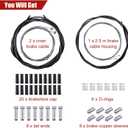 Boao Universal Bike Brake Cable Kit Derailleur Bicycle Shifter Cable Housing Set Transmission Line for Mountain Road Bike Repair