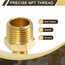 Uxcell 2Pcs Brass Pipe Compression Fitting, 5/16" OD x 1/2" NPT Male, Compression Union Connector & Straight Coupling Adapter for 5/16" Pipe