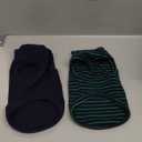 FUAMEY 2 Pack Dog Fleece Vest for Extra Small Dogs,Puppy Stretchy Dog Sweatshirts Warm Dogs Pullover Winter Pet Sweaters with Leash Hole Puppy Turtleneck Sleeveless Green Stripes XXS