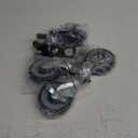 5 inch Expanding Stem Caster Set of 4, Prep Table Casters Fit 7/8" to 1-3/4" ID Tube Pipe Legs for Stainless Steel Table, Equipment Stand, Carts, Wire Shelving Racks (2 with Brake)