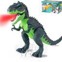 Unimoly Electric Walking T-Rex Dinosaur Toys for Kids 3-5, Realistic Roars & Flame Light Dinosaur Gifts for Boys Girls Toddlers Ages 3 4 5 6 7
