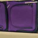 U.S. Traveler Rio Lightweight Softside Rolling Carry-on Suitcase, 2-Wheel Set, Purple Purple, 21"/14"