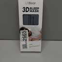 LitBear Sleep Mask for Side Sleeper Women Men, Eye Mask for Sleeping Light Blocking, 3D Contoured Cup Sleeping Mask, Soft Breathable Sleep Eye Mask with Adjustable Elastic Strap for Travel (Black)