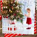 6 Pcs Christmas Tree Fences 15.75"L x 11.8"w Wooden Tall White Picket Fence Gate Decoration Around Christmas Tree Barrier Border for Dog Pets Baby Kids Xmas Holiday Wedding Garden Home Party