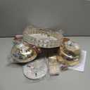 Crystal Ceiling Fan Fandelier with Lights-Ceiling Fans with Lights,50" Low Profile and Remote Control, Flush Mount, Reversible, Dimmable, Noiseless,Gold Ceiling Fan for Bedroom