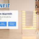 Towel Warmer Rack with Timer and Temperature Control, 8 Bars, Freestanding, Electric Heated, Overheat Protection (White)