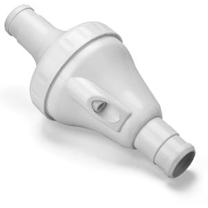 BlueStars 9-100-1200 Backup Valve Compatible with Polaris 360 & Vac-Sweep Pool Cleaner White Polymer Blend Body, 2 Ports, 1.5" Inlet & Outlet