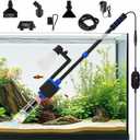 AQQA DC 36W Electric Aquarium Vacuum Gravel Cleaner 6-in-1 Multifunctional Fish Tank Cleaning Kit for Remove Dirt, Change Water, Wash Sand, Turtle Water Shower, Water Circulation with Adjustable Power