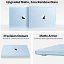 Soonjet Compatible with MacBook Air 13 inch Case M5 M4 M3 M2 2026 2025-2022, Release Model A3449 A3240 A3113 A2681, [True-Tone Color Match] Hard Shell Laptop Cover for MacBook Air 13.6 inch Sky Blue
