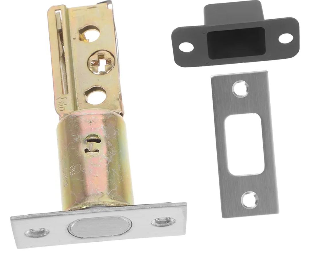 Bathroom Door Latch Accessory Invisible Door Lock Body Single Tongue Design Stainless Steel