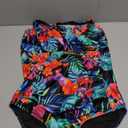 Aqua Eve One Piece Bathing Suit for Women Tummy Control Swimsuit Slimming Vintage Swimwear, Size: L